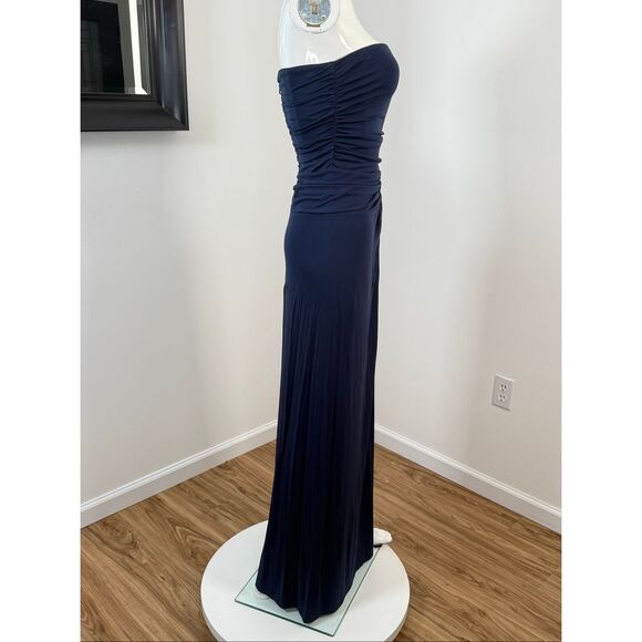 SIMKHAI $795 Emma Ruched Strapless Column Gown Size 4 - Picture 7 of 12
